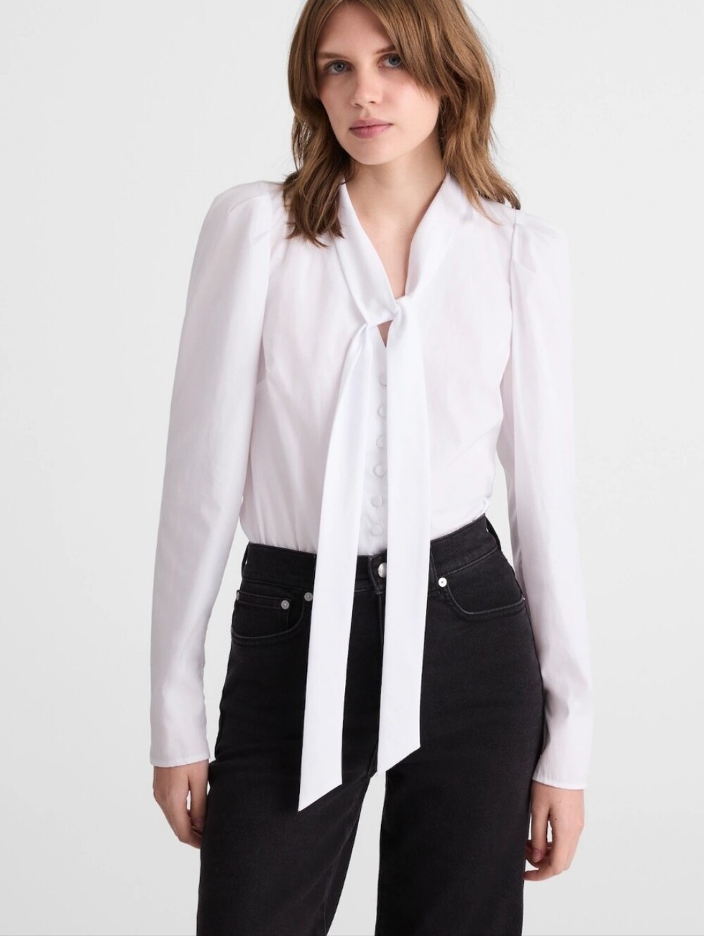 Madewell V-Neck Button-Front Top